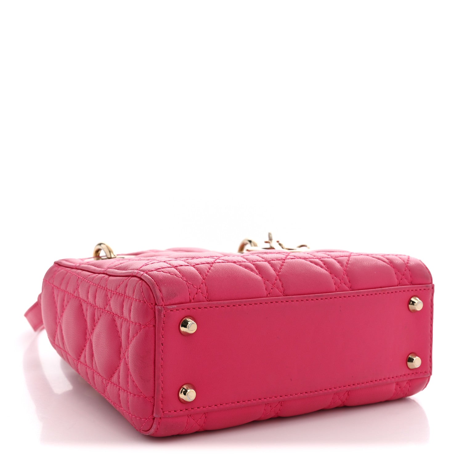 Christian Dior Lambskin Cannage Mini Lady Dior Pink 4 of 14