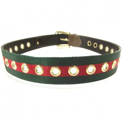 Gucci Leather Web Grommet Belt 34 3 of 6