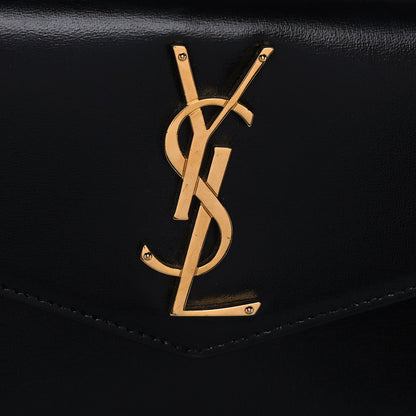 Saint Laurent Smooth Shiny Calfskin Monogram Uptown Pouch Black 9 of 16