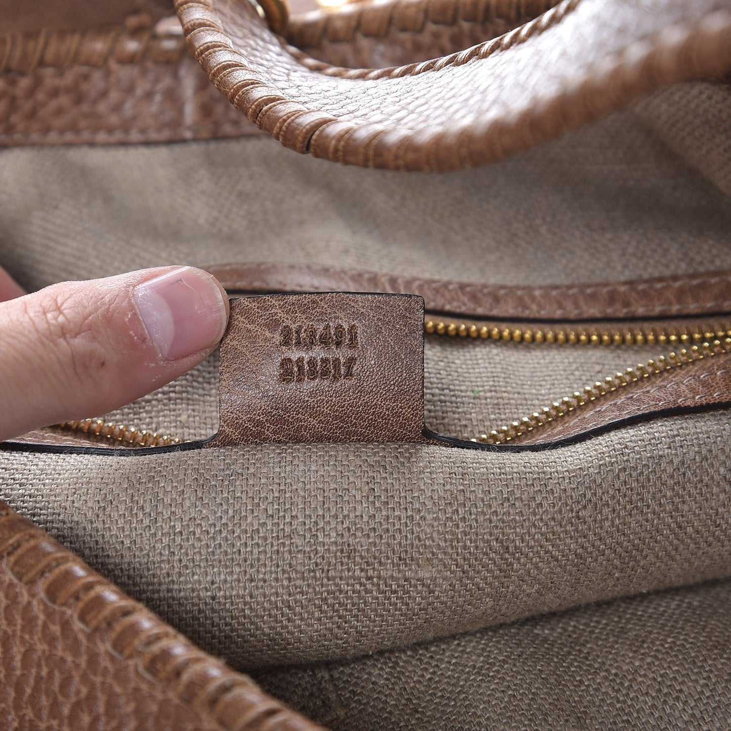 Pebbled Calfskin Large New Jackie Shoulder Bag Maple Brown