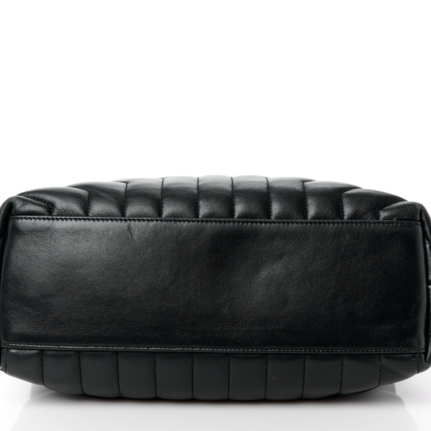 Calfskin Y Quilted Monogram Medium Loulou Chain Satchel Black