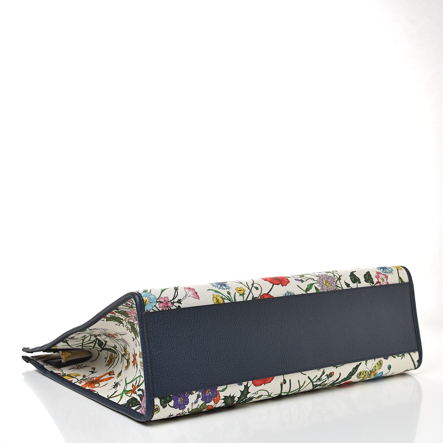 Canvas Large Flora Tote Navy Multicolor