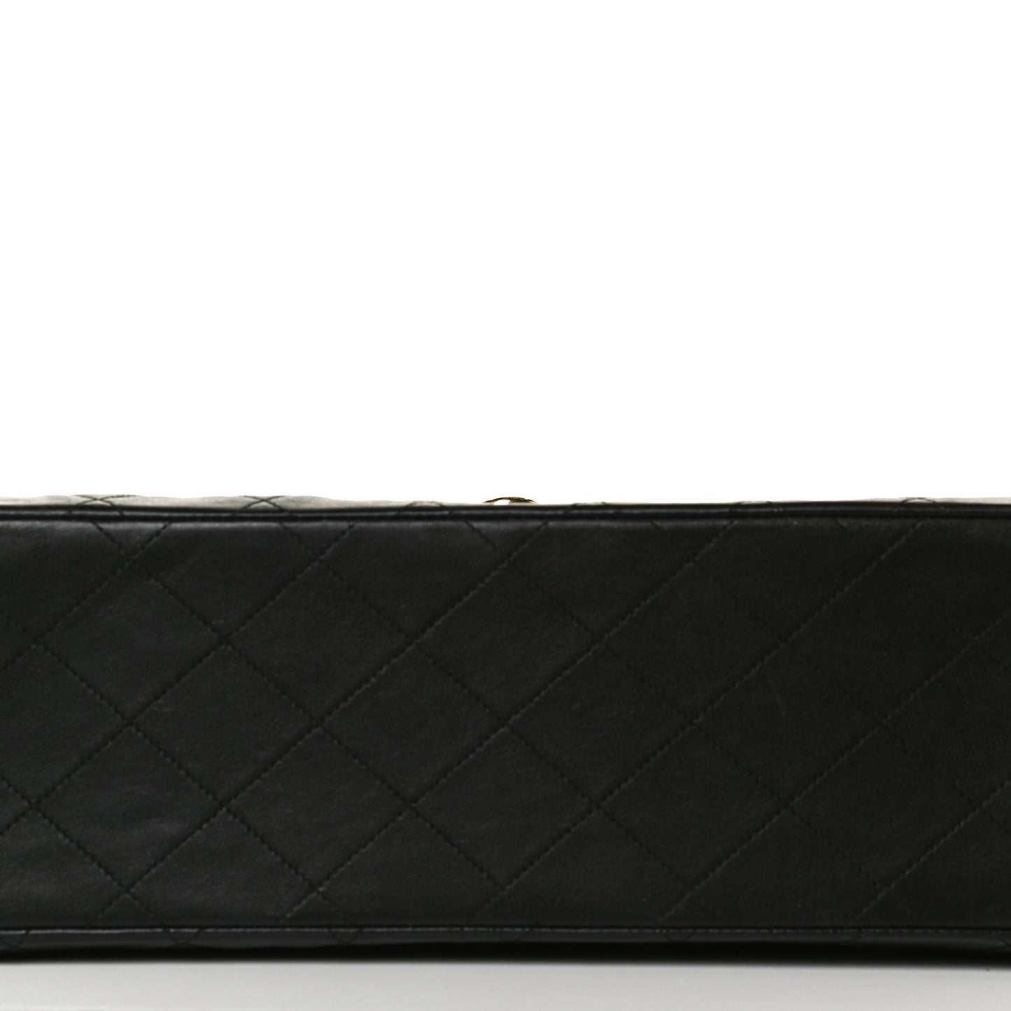 Lambskin Quilted XL Jumbo Single Flap Black