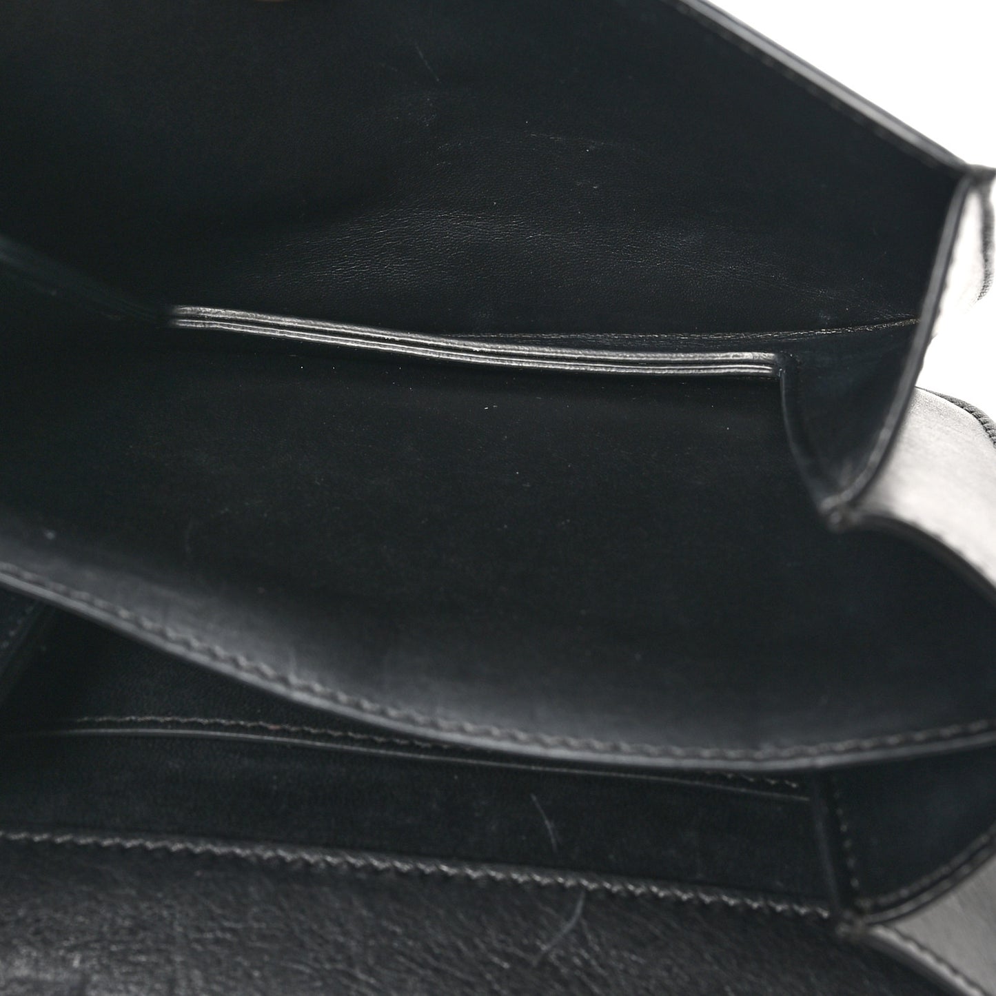 Vitello Barocco Virtus Small Top Handle Shoulder Bag Black