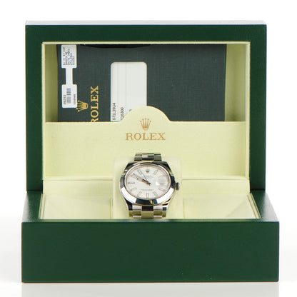 Rolex Stainless Steel 41mm Oyster Perpetual Datejust Watch White 126300 5 of 5