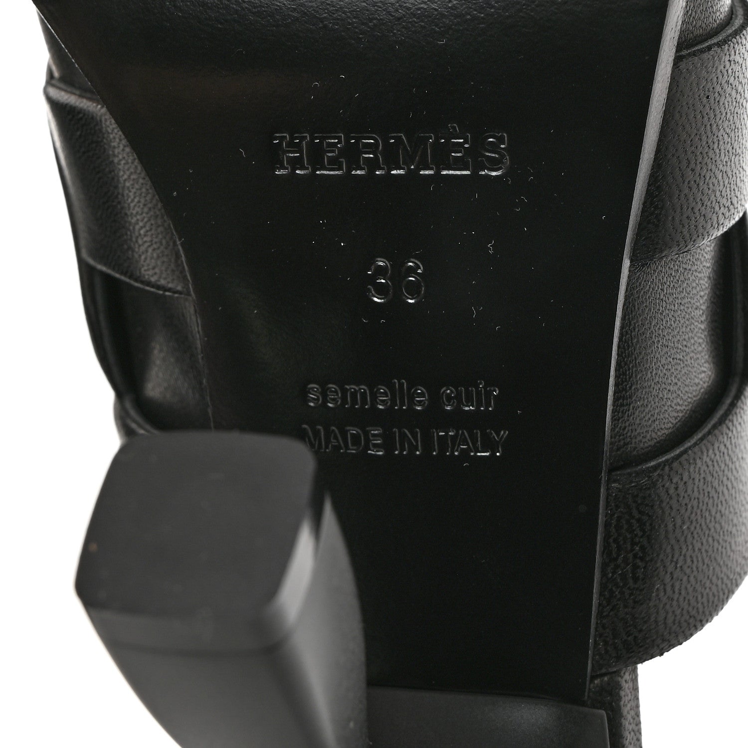 Hermes Nappa Hanna 95 Sandal 36 Black 8 of 9