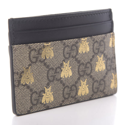Gucci GG Supreme Monogram Bees Card Holder Black 3 of 7