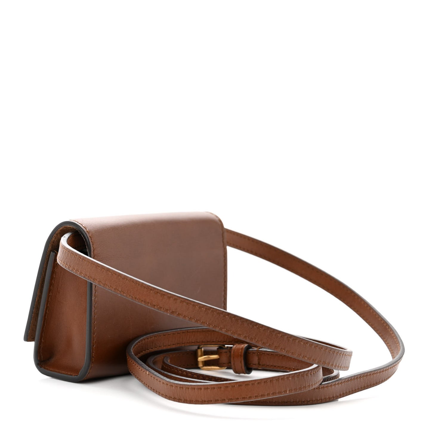 Calfskin Animalier L'Aveugle Par Amour Mini Shoulder Bag Brown