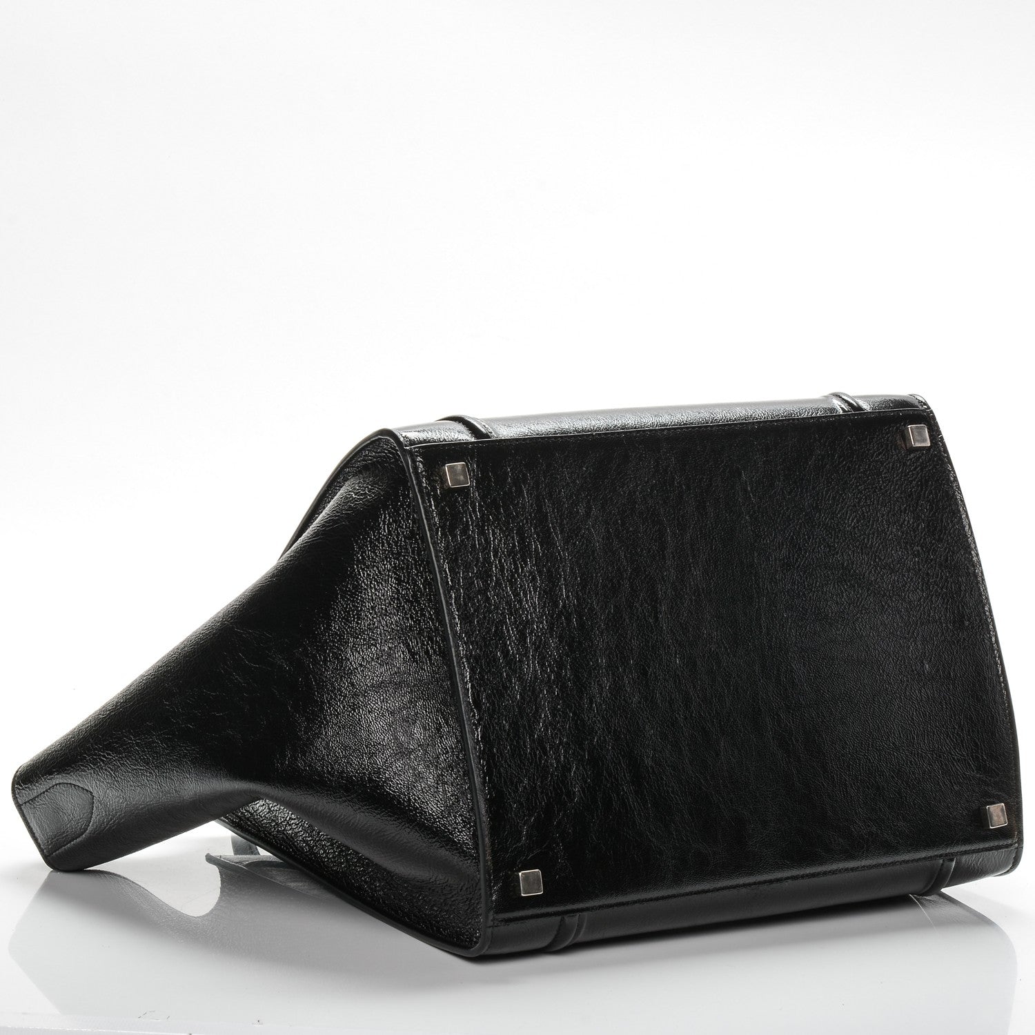 Celine Shiny Goatskin Medium Phantom Luggage Black 4 of 7