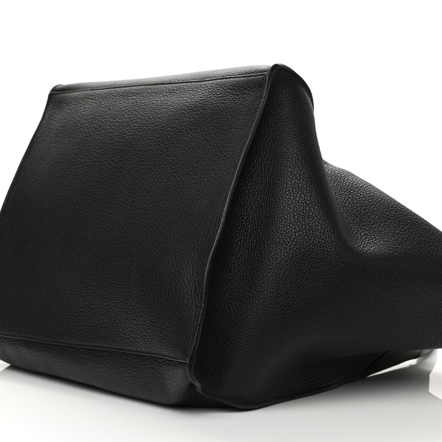 Supple Grained Calfskin Medium Big Bag Black
