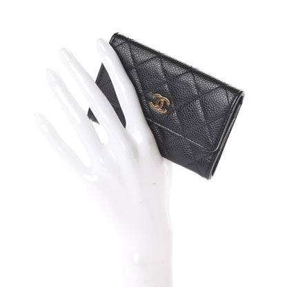 Chanel Caviar Quilted Flap Card Holder Black 2 of 8