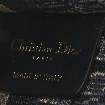 Christian Dior Velvet Oblique Embroidered Mini Book Tote Blue 6 of 9