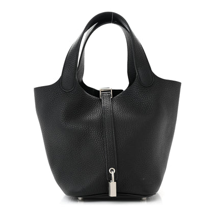 Hermes Taurillon Clemence Picotin Lock 18 PM Black 1 of 11