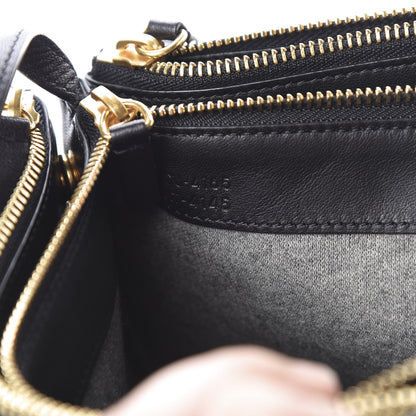 Celine Lambskin Large Trio Crossbody Bag Black 9 of 12