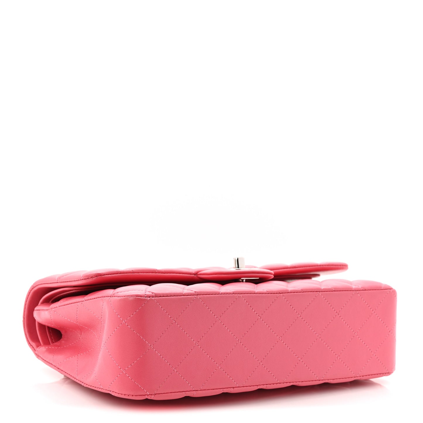 Lambskin Quilted Medium Double Flap Pink
