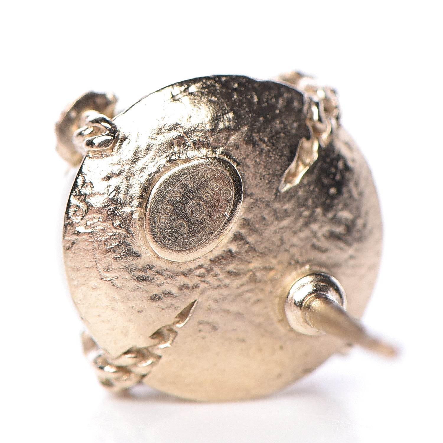 Chanel Pearl CC Earrings Gold 4 of 5