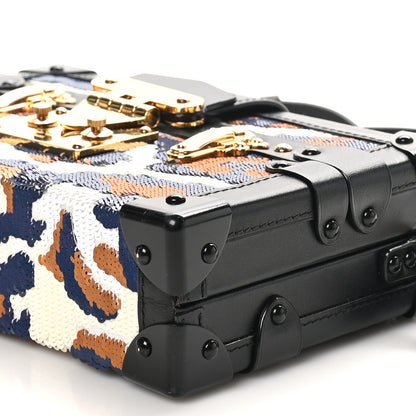 Louis Vuitton Sequins Leopard Petite Malle Black Navy 9 of 9