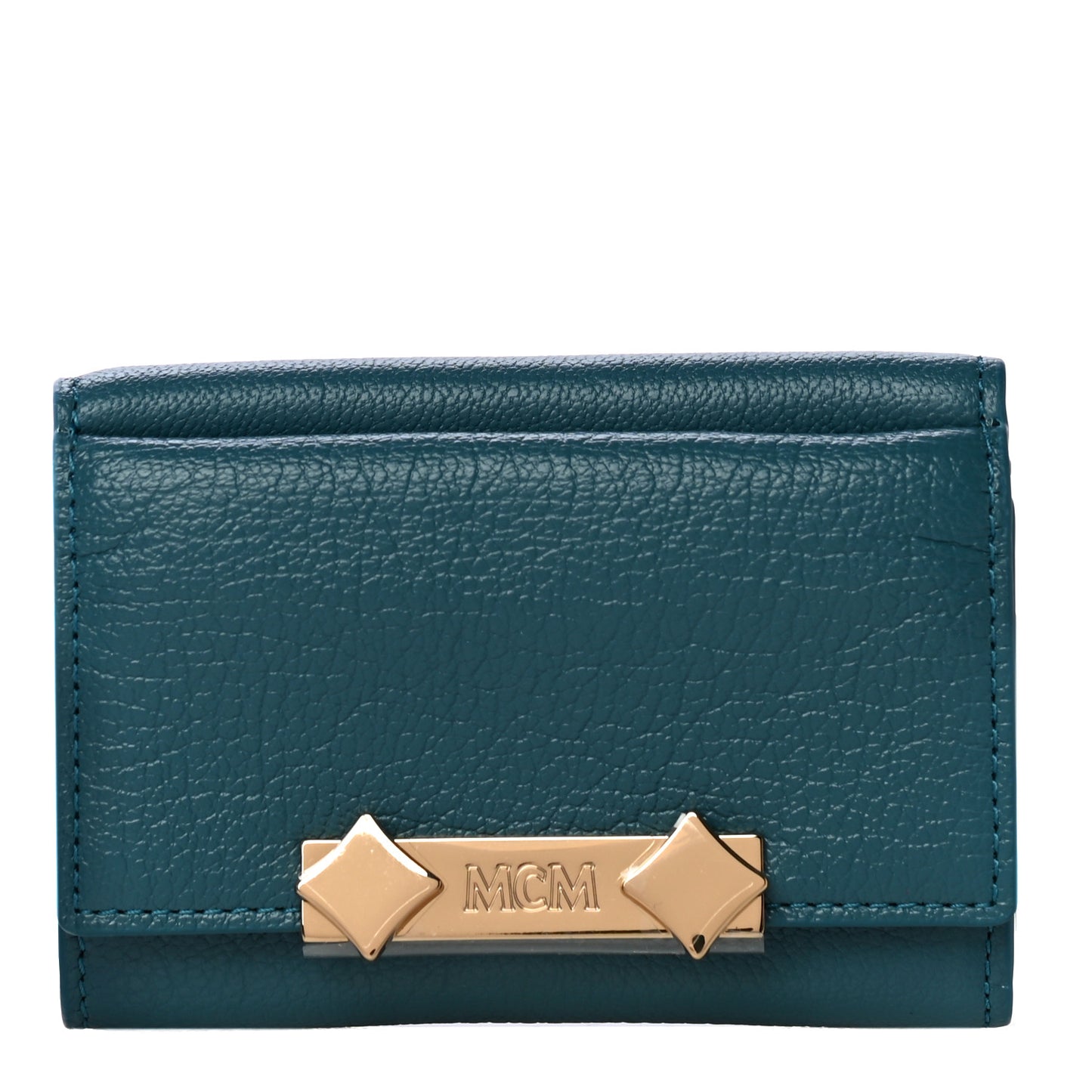 Goatskin Milano Tri-Fold Wallet Blue