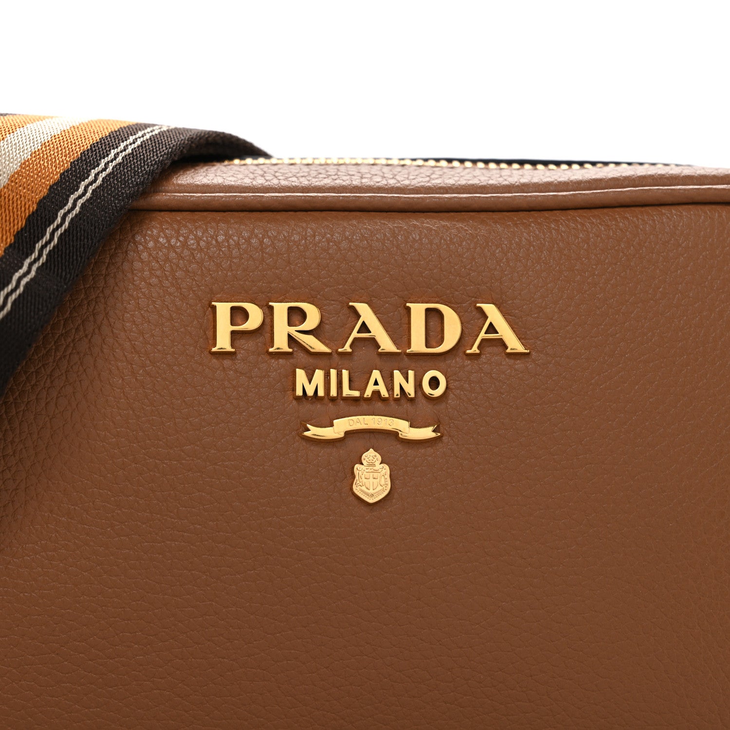 PRADA HANDOBAG 三角プレート レザー A4可ブラウン Prada Leather Crossbody Bag Brown | Queen Bee of Beverly Hills