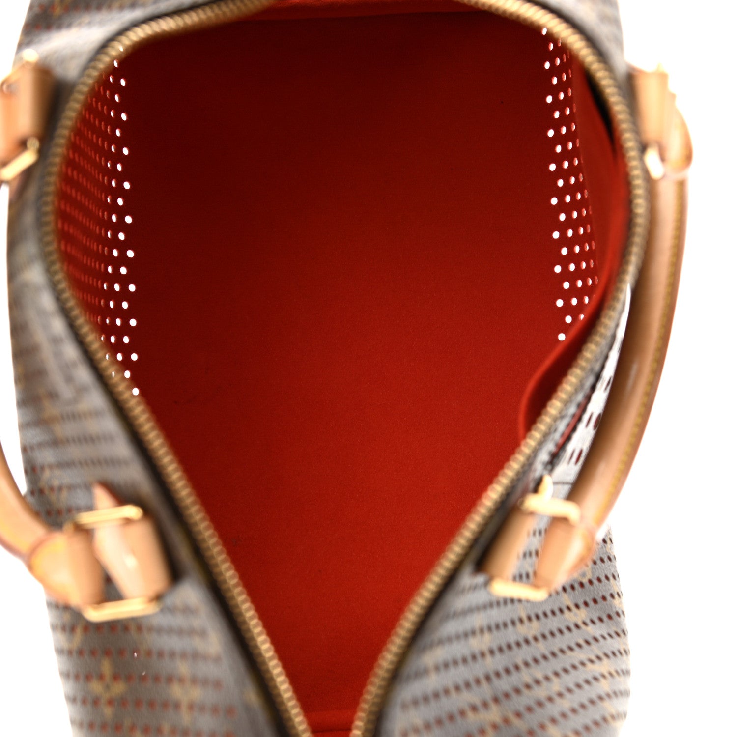 Louis Vuitton Monogram Perforated Speedy 30 Orange 5 of 9
