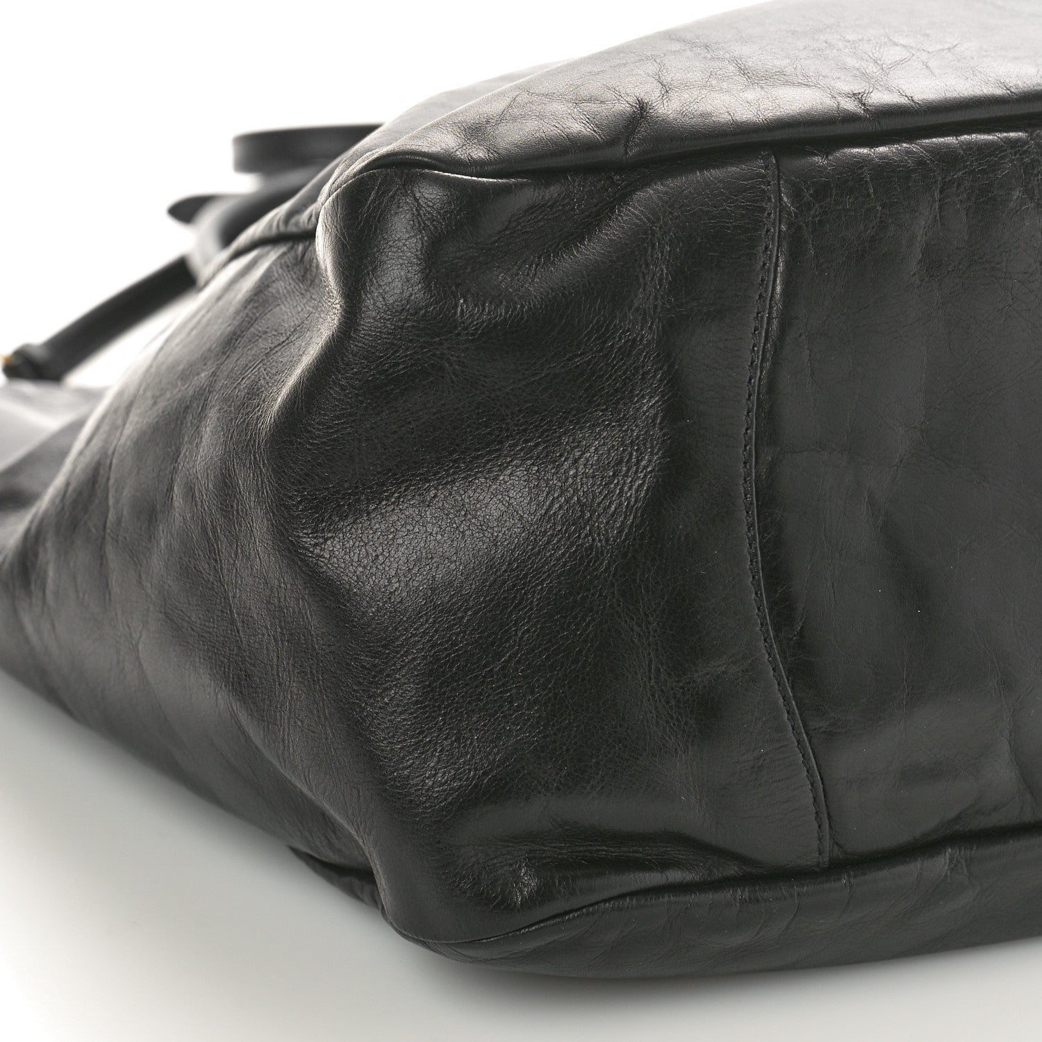 Prada Soft Calf Shopping Tote Black 8 of 9