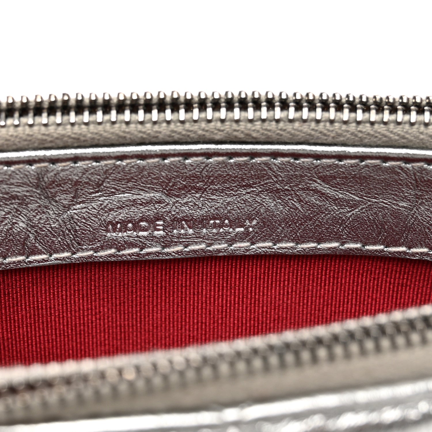 Chanel Metallic Lambskin Calfskin Quilted Small Gabrielle Clutch With Chain Silver 7 of 12