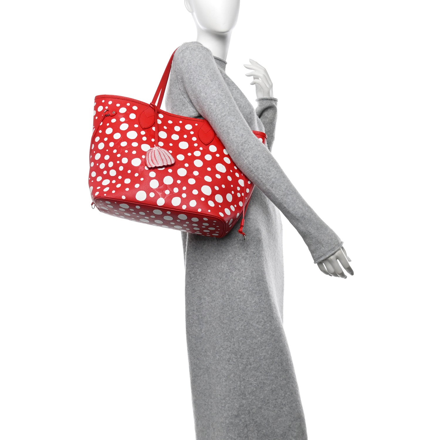 Louis Vuitton LV X YK Empreinte Infinity Dots Neverfull MM Rouge White 2 of 11