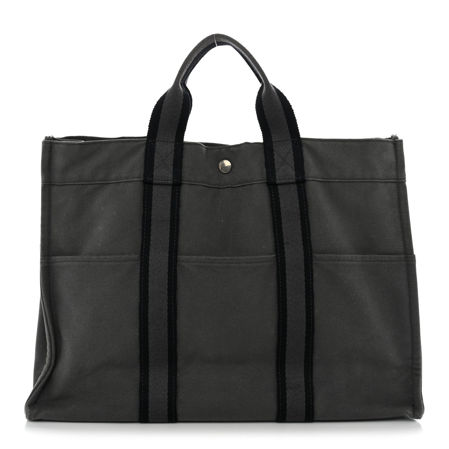 Hermes Canvas Fourre Tout MM Grey 1 of 14