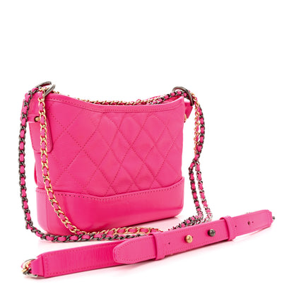Chanel Goatskin Quilted Small Gabrielle Hobo Pink 3 of 13