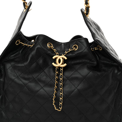 Chanel Caviar Quilted Medium Chanel 25 Handbag Black 9 of 11