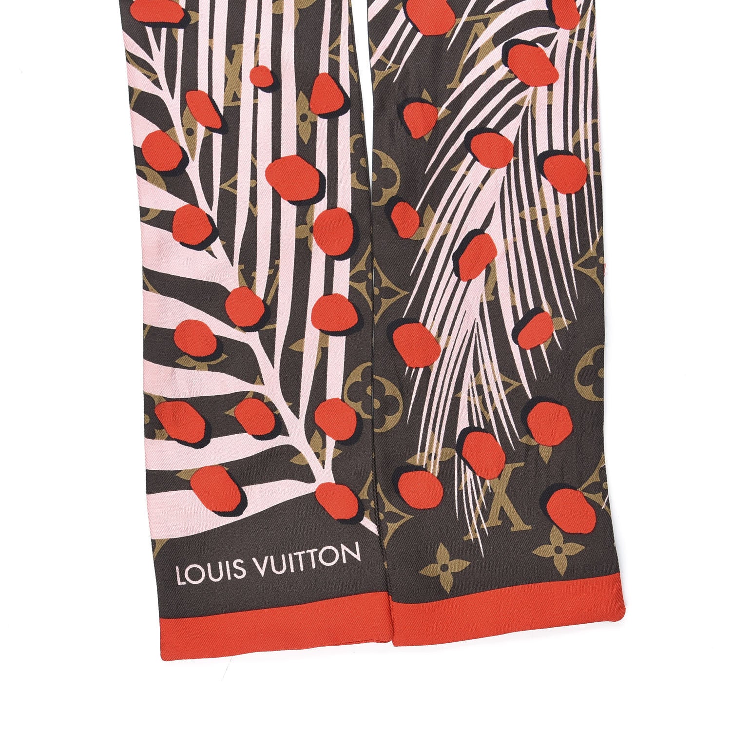 Louis Vuitton Silk Monogram Jungle Dots Bandeau Sugar Pink Poppy 2 of 4