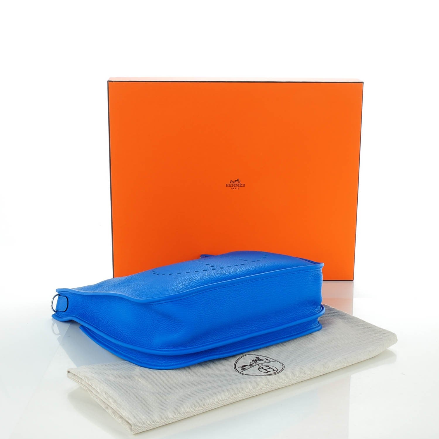 Hermes Taurillon Clemence Evelyne III GM Bleu Hydra 4 of 9