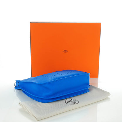 Hermes Taurillon Clemence Evelyne III GM Bleu Hydra 4 of 9