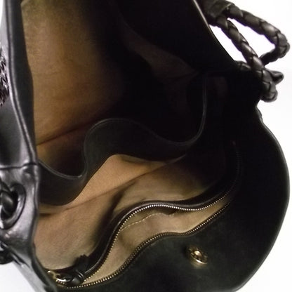 Bottega Veneta Nappa Intrecciato Shoulder Bag Ebano Nero 6 of 12