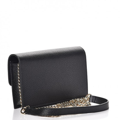 Gucci Dollar Calfskin Interlocking G Chain Wallet Black 3 of 8