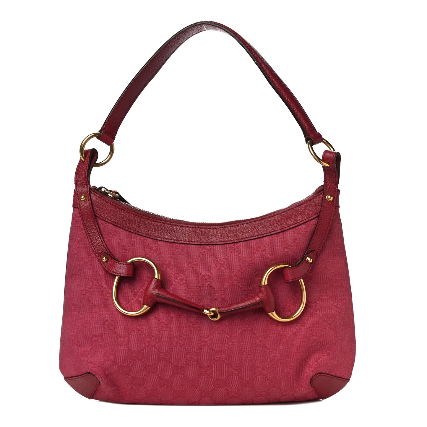 Monogram Horsebit Hobo Fuschia