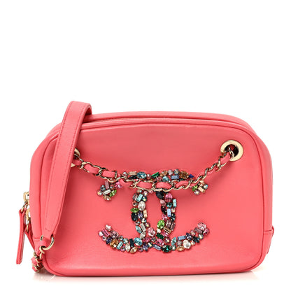 Chanel Lambskin Crystal Strass Mania Camera Case Pink 1 of 10
