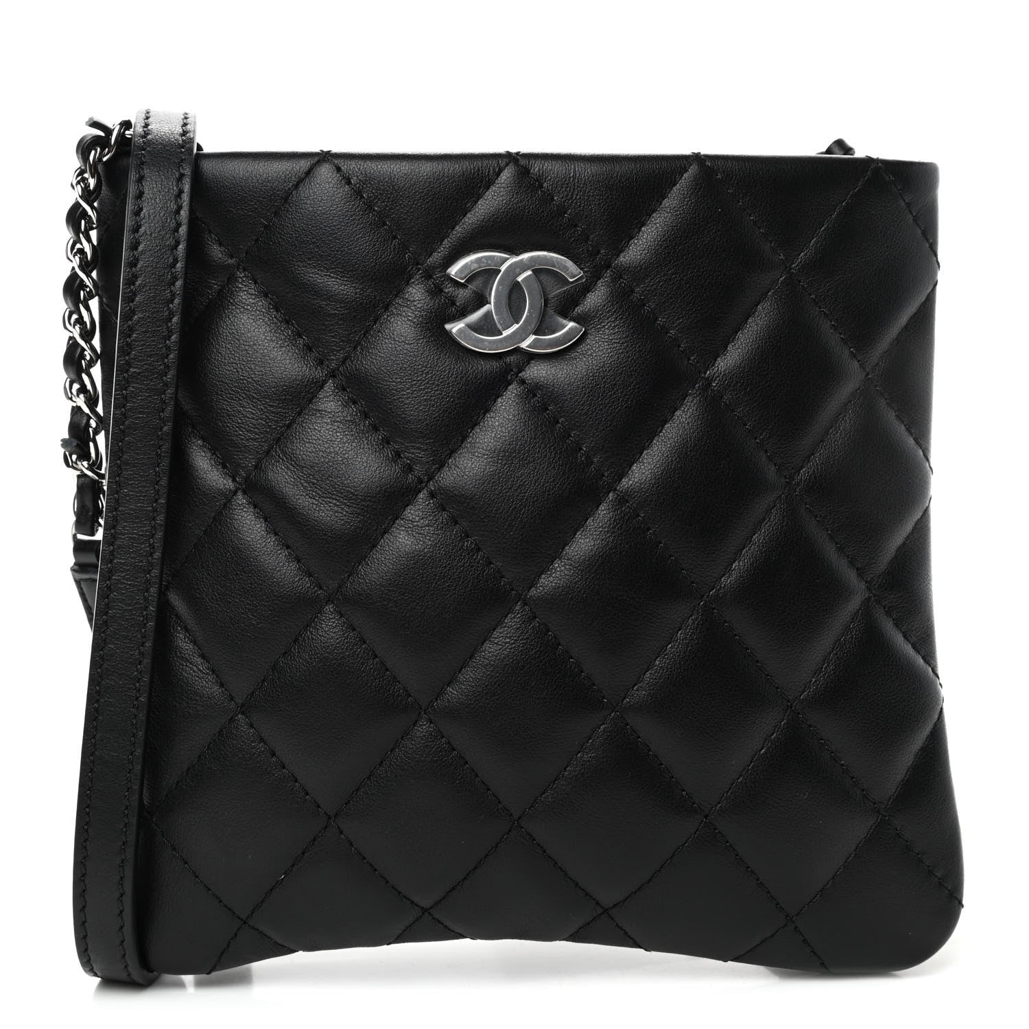 Chanel Lambskin Quilted Crossbody Bag Black 1 of 4