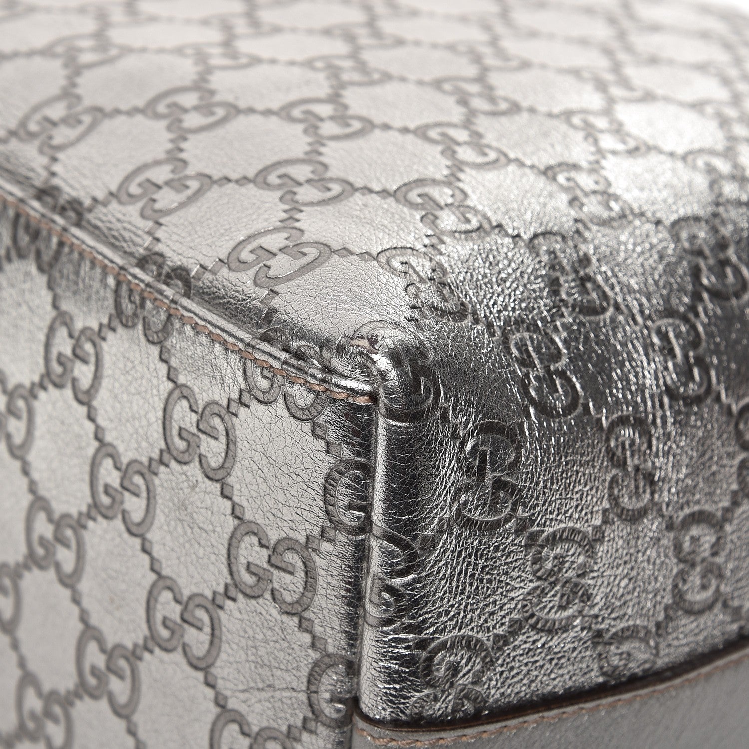 Gucci Metallic Guccissima Hobo Silver 10 of 12