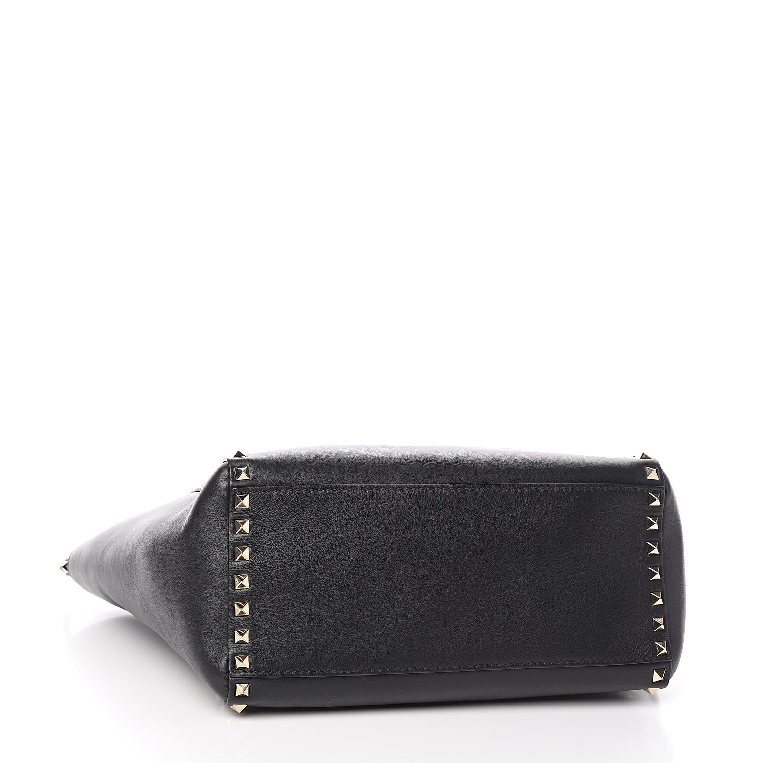 Valentino Garavani Vitello Rockstud Double Handle Tote Black 4 of 10