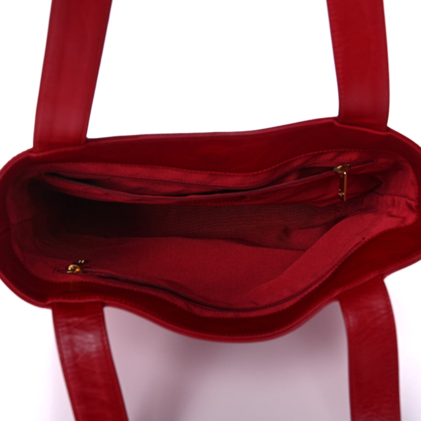 Lambskin Embossed CC Tote Red
