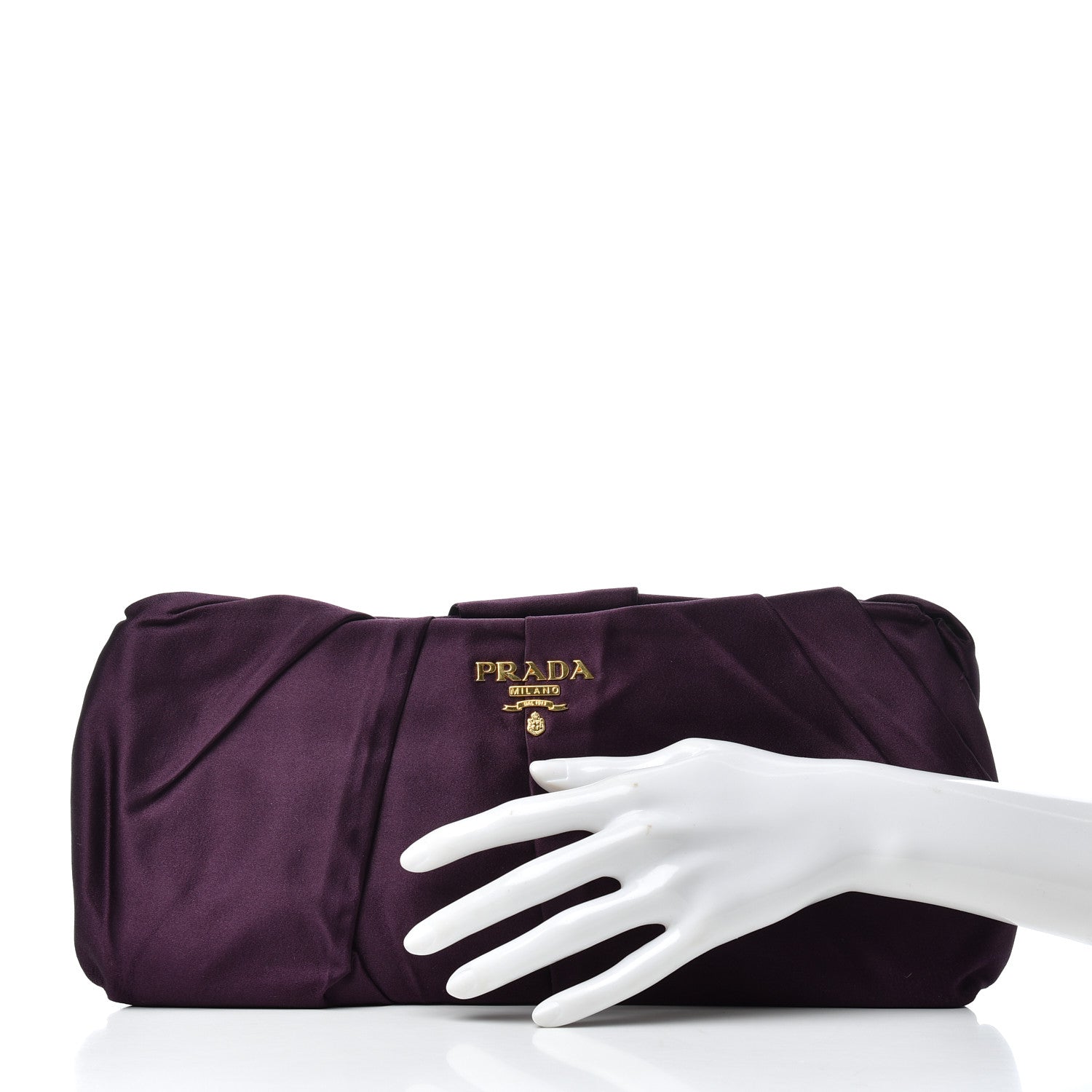 Prada Satin Clutch Indaco 2 of 6
