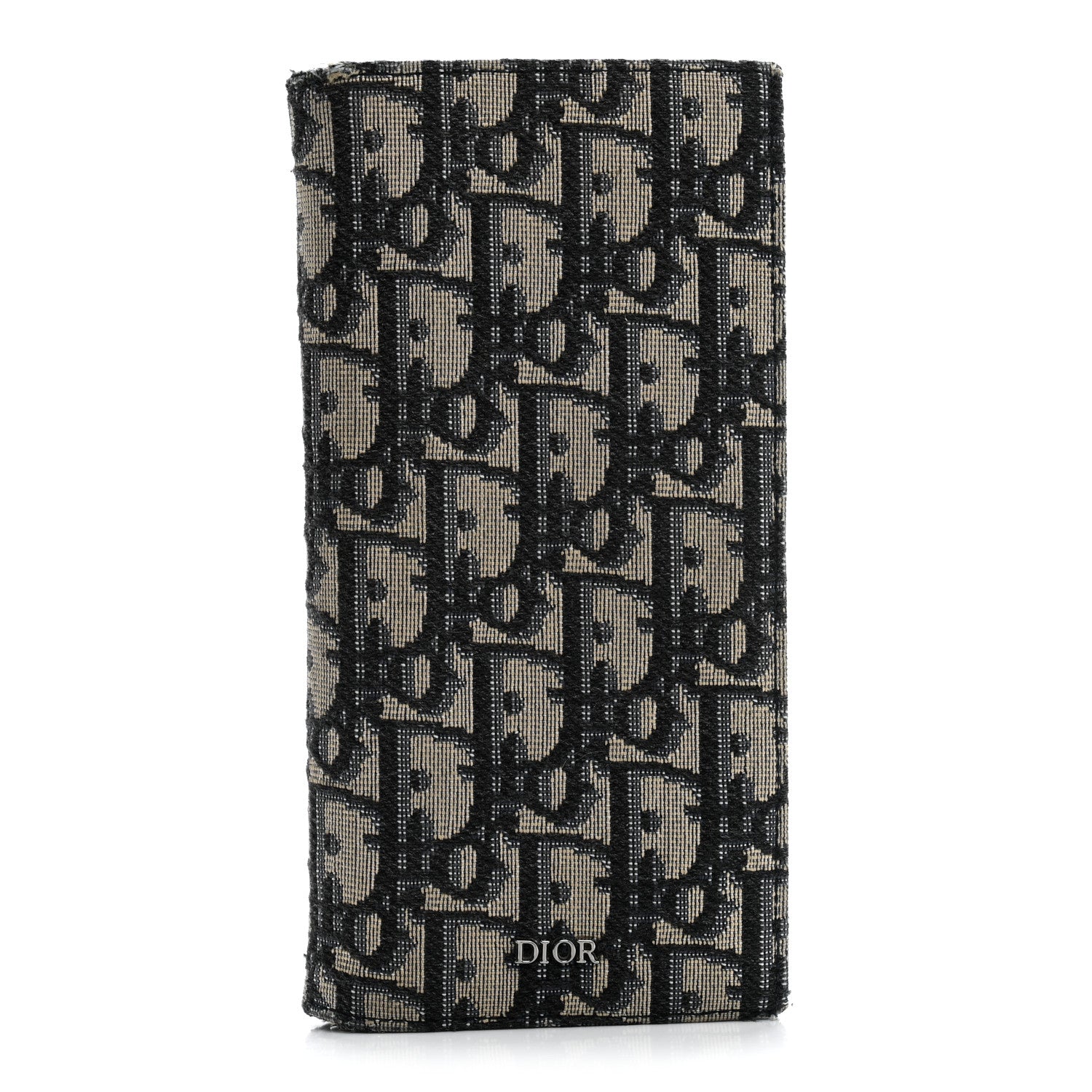 Christian Dior Oblique Long Vertical Wallet Blue Multicolor 1 of 12