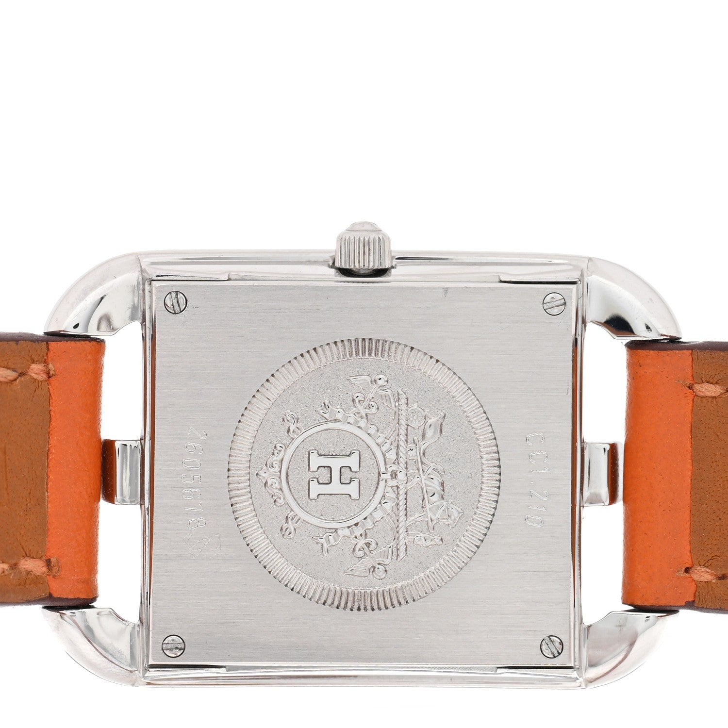 Hermes Stainless Steel Swift 23mm Cape Cod Double Tour Quartz Watch Orange 4 of 4