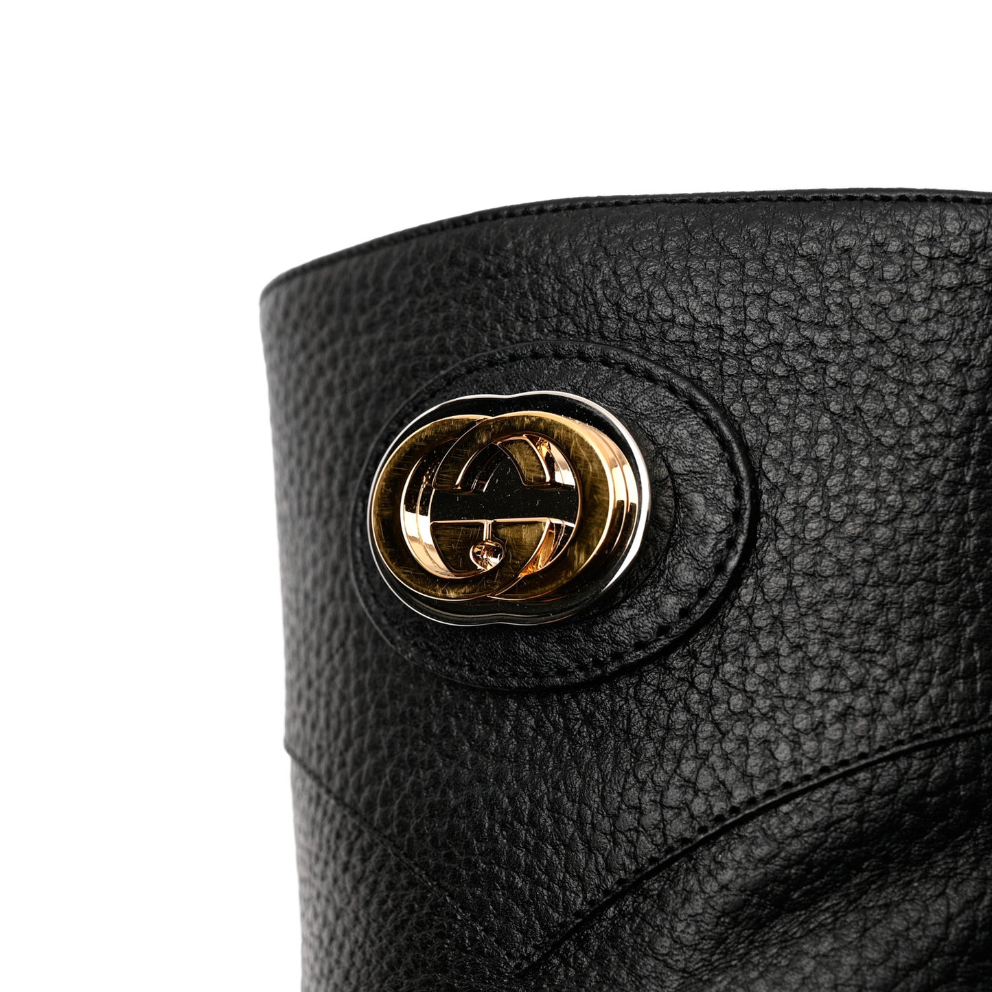 Austin Calfskin Interlocking G Ankle Boots 36.5 Black