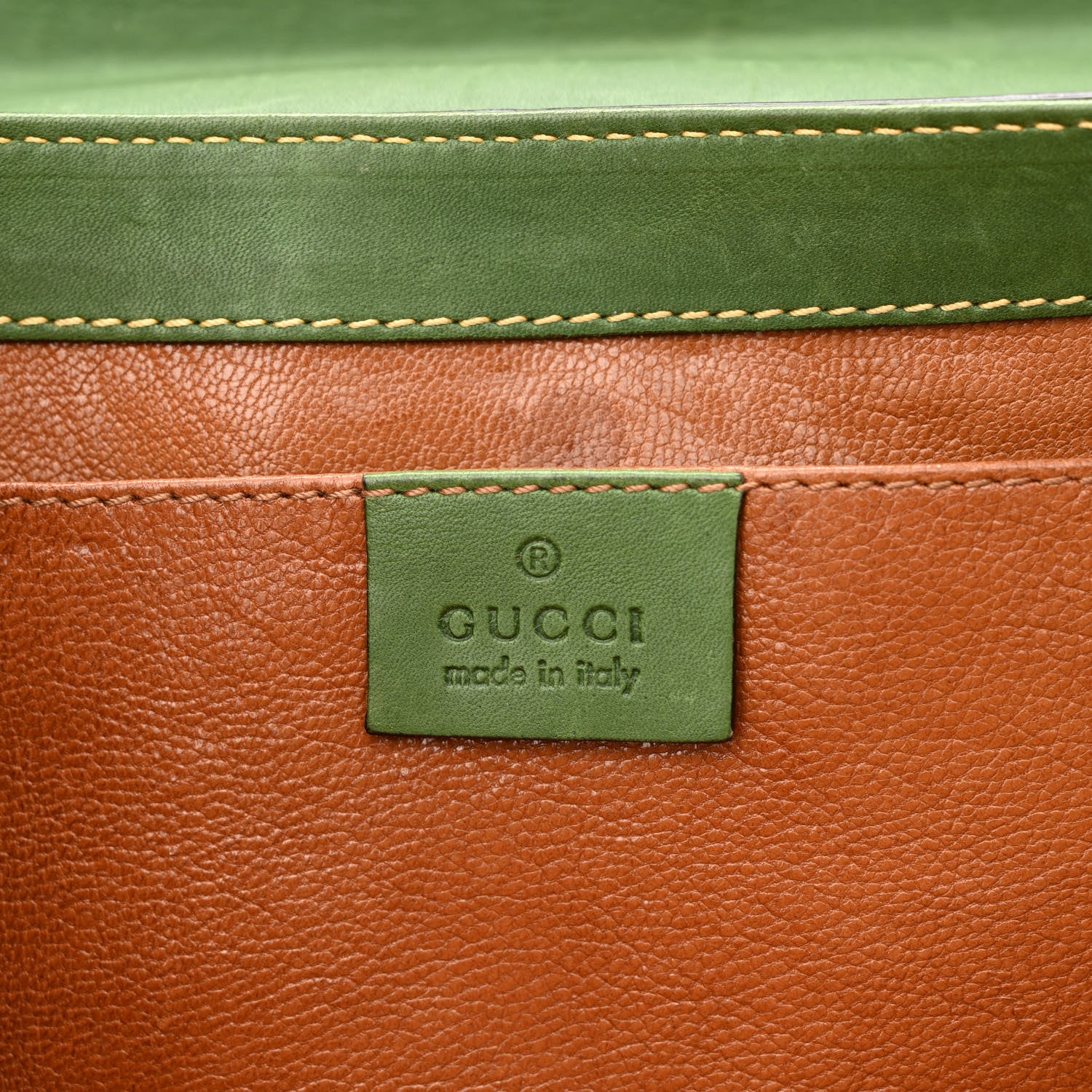 Gucci Calfskin Horsebit Chain Clutch Green 5 of 11