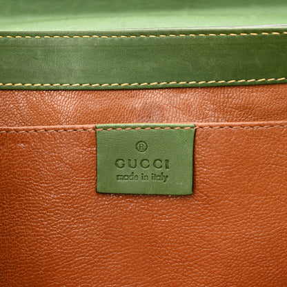 Gucci Calfskin Horsebit Chain Clutch Green 5 of 11