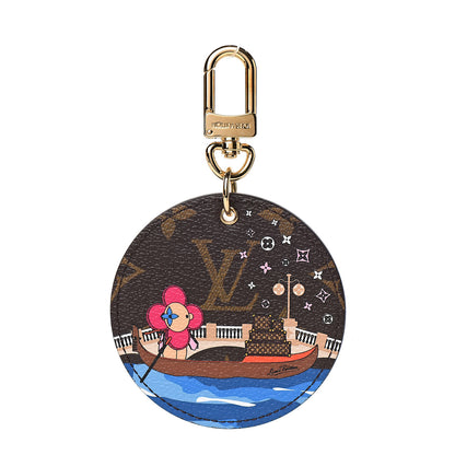Louis Vuitton Monogram 2019 Christmas Animation Venice Bag Charm Key Ring Blue 1 of 4