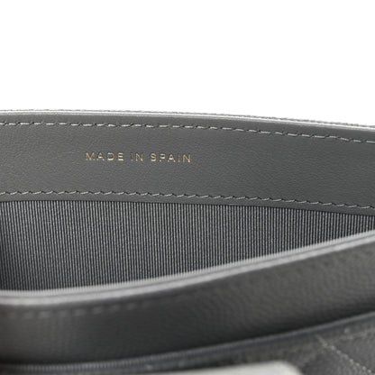 Chanel Caviar Quilted Classic Strap Pouch Grey 8 of 9