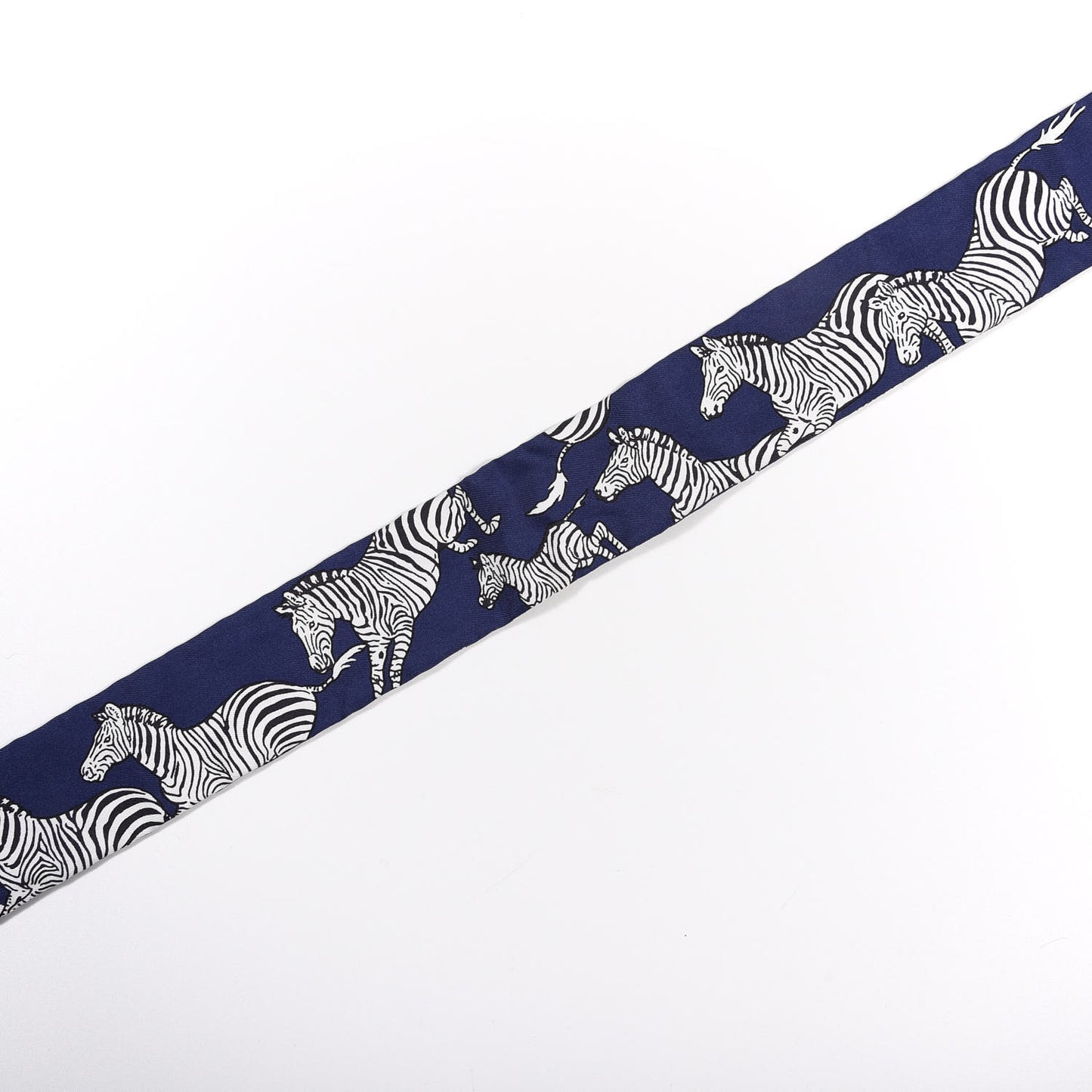 Silk Les Zebres Twilly Gris Marine Black White